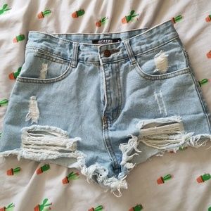romwe jean shorts